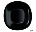 Plato de Postre Luminarc Carine Negro Vidrio (19 cm) (24 Unidades)