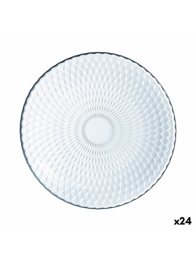 Plato Llano Luminarc Pampille Transparente Vidrio (25 cm) (24 Unidades)