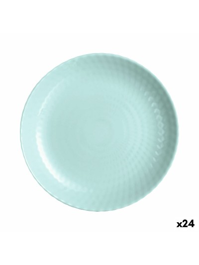 Plato Llano Luminarc Pampille Turquesa Vidrio (25 cm) (24 Unidades)