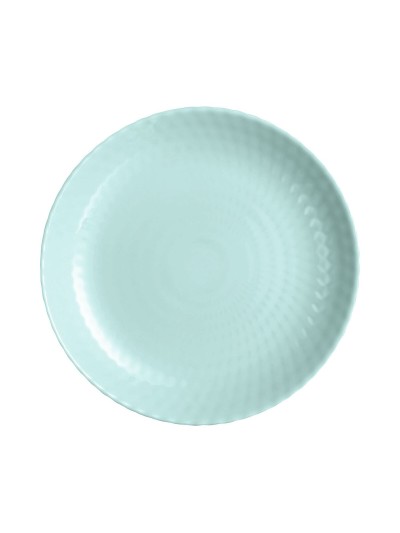 Flat plate Luminarc Pampille Turquoise Glass (25 cm) (24 Units)