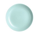 Flat plate Luminarc Pampille Turquoise Glass (25 cm) (24 Units)