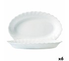 Plat à Gratin Luminarc Trianon Blanc verre (Ø 35 cm) (6 Unités)