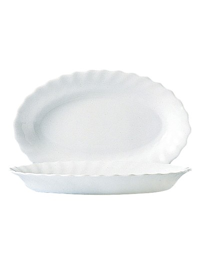 Serving Platter Luminarc Trianon White Glass (Ø 35 cm) (6 Units)