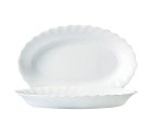Plat à Gratin Luminarc Trianon Blanc verre (Ø 35 cm) (6 Unités)