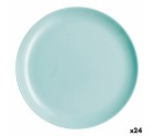 Flat plate Luminarc Diwali Turquoise Glass (25 cm) (24 Units)
