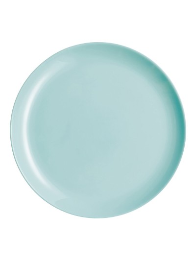 Flat plate Luminarc Diwali Turquoise Glass (25 cm) (24 Units)