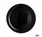 Flat plate Luminarc Pampille Black Glass (25 cm) (24 Units)