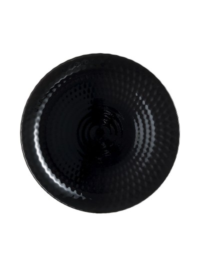 Plato Llano Luminarc Pampille Negro Vidrio (25 cm) (24 Unidades)