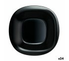 Plato Llano Luminarc Carine Negro Vidrio (Ø 26 cm) (24 Unidades)