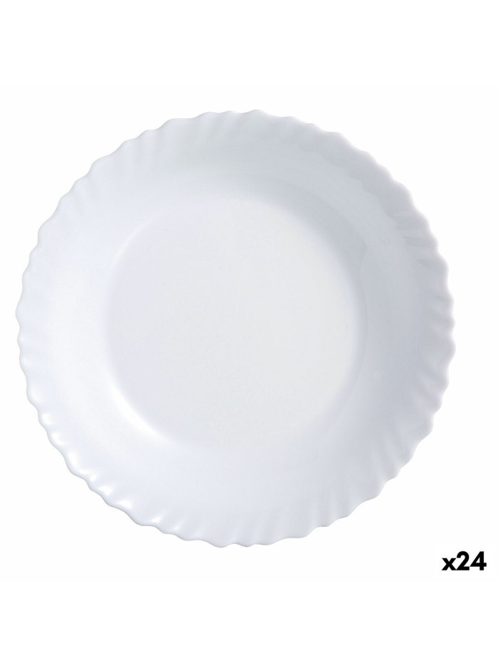 Assiette plate Luminarc Feston Blanc verre (25 cm) (24 Unités)