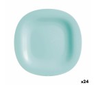 Flat plate Luminarc Carine Turquoise Glass (Ø 27 cm) (24 Units)
