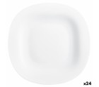 Flat plate Luminarc Carine White Glass (Ø 26 cm) (24 Units)