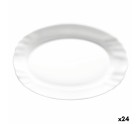 Fuente de Cocina Bormioli Rocco Ebro Ovalado Blanco Vidrio (22 cm) (24 Unidades)