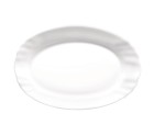 Serving Platter Bormioli Rocco Ebro Oval White Glass (22 cm) (24 Units)
