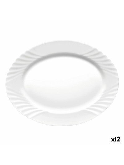 Plat à Gratin Bormioli Rocco Ebro Oblongue Blanc verre (36 cm) (12 Unités)