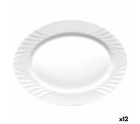 Fuente de Cocina Bormioli Rocco Ebro Ovalado Blanco Vidrio (36 cm) (12 Unidades)