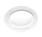 Fuente de Cocina Bormioli Rocco Ebro Ovalado Blanco Vidrio (36 cm) (12 Unidades)