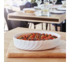 Serving Platter Luminarc Trianon Oval White Glass (22 x 16 cm) (8 Units)
