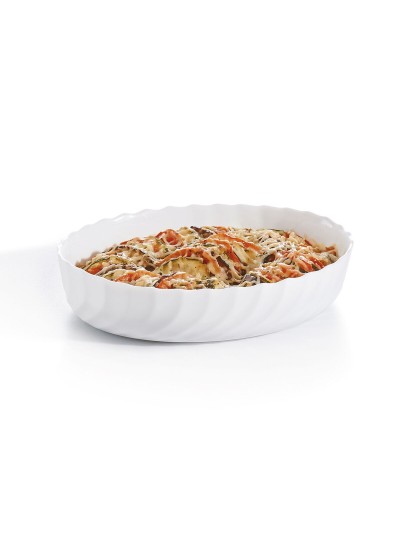 Fuente de Cocina Luminarc Trianon Ovalado Blanco Vidrio (22 x 16 cm) (8 Unidades)
