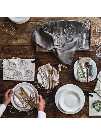 Serving Platter Bormioli Rocco Parma Rectangular White Glass (18 x 21 cm) (24 Units)