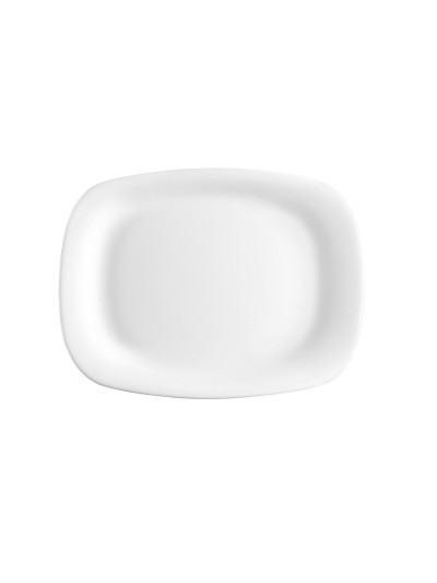 Serving Platter Bormioli Rocco Parma Rectangular White Glass (18 x 21 cm) (24 Units)