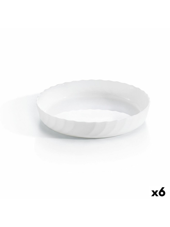 Serving Platter Luminarc Trianon Oval White Glass (Ø 26 cm) (6 Units)
