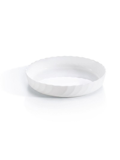 Fuente de Cocina Luminarc Trianon Ovalado Blanco Vidrio (Ø 26 cm) (6 Unidades)