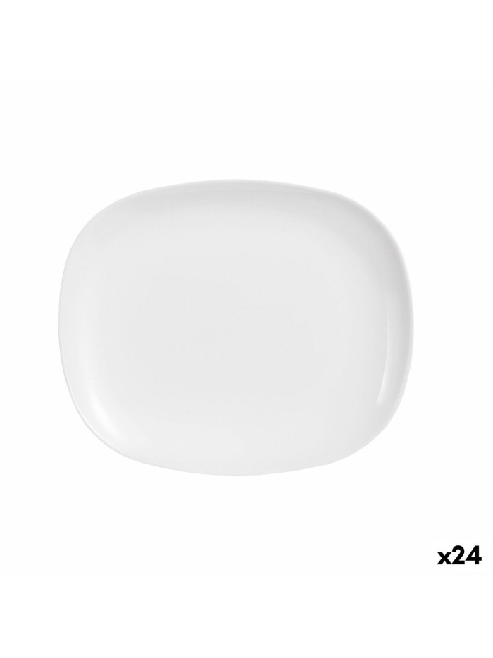Fuente de Cocina Luminarc Sweet Line Rectangular Blanco Vidrio (28 x 33 cm) (24 Unidades)