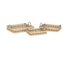 Jeux de plateaux DKD Home Decor Marron Clair Bambou 54 x 43 x 9 cm (3 Unités) (2 Unités)