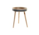 Bandeja DKD Home Decor Negro Natural Madera 41 x 41 x 50 cm
