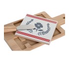 Appetizer Set DKD Home Decor 21,5 x 11,8 x 1,5 cm Natural Red Blue White Stoneware Mediterranean Houses