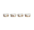 Appetizer Set DKD Home Decor 19,7 x 19,7 x 1 cm Natural Blue Multicolour Stoneware Cottage Houses