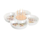 Appetizer Set DKD Home Decor Natural Red Multicolour Stoneware 22 x 22 x 7 cm Cottage Houses