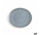 Flat Plate Ariane Terra Blue Ceramic 30 x 27 cm (6 Units)