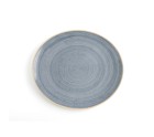 Flat Plate Ariane Terra Blue Ceramic 30 x 27 cm (6 Units)