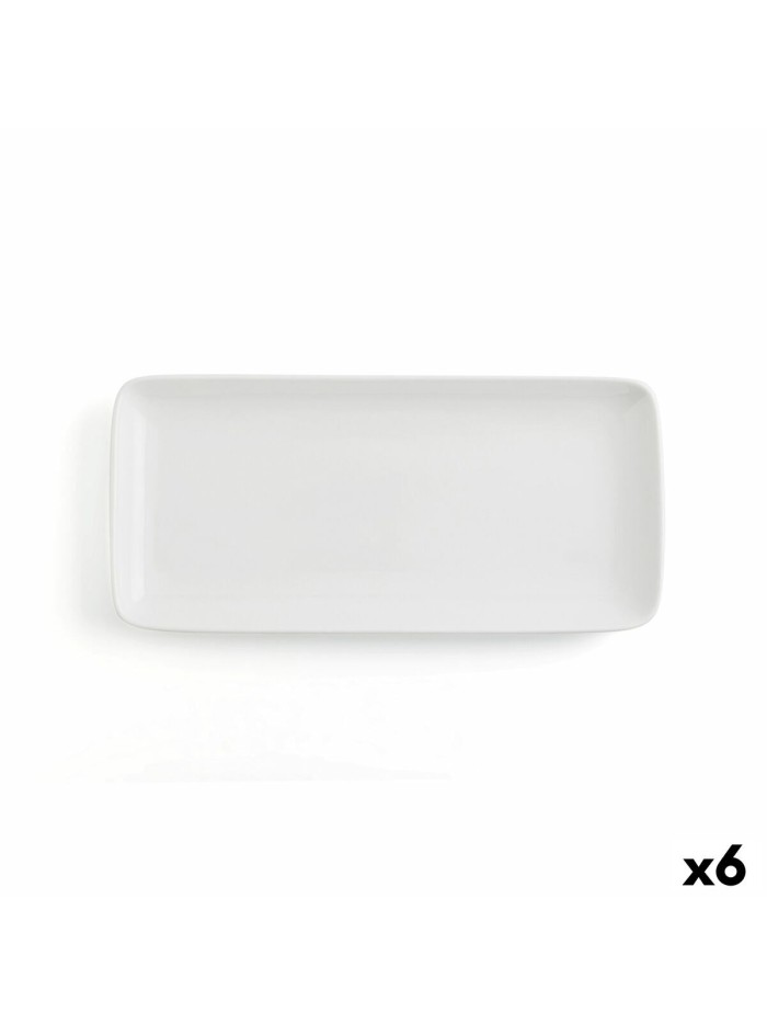 Plat à Gratin Ariane Vital Coupe Rectangulaire Céramique Blanc (36 x 16,5 cm) (6 Unités)