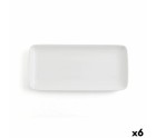 Fuente de Cocina Ariane Vital Coupe Rectangular Cerámica Blanco (36 x 16,5 cm) (6 Unidades)
