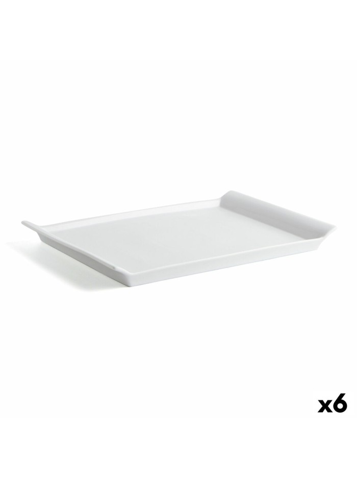 Serving Platter Quid Gastro Fresh Rectangular Ceramic White (36 x 25 cm) (6 Units)
