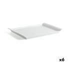 Fuente de Cocina Quid Gastro Fresh Rectangular Cerámica Blanco (36 x 25 cm) (6 Unidades)