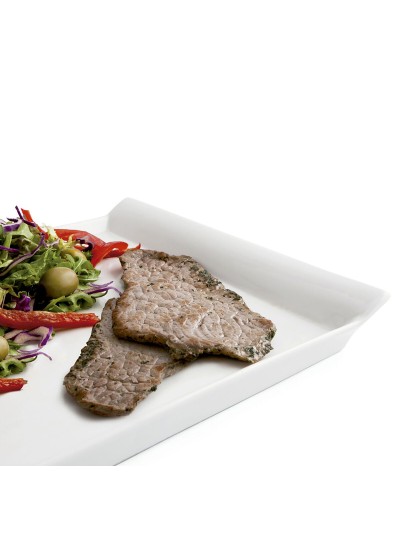 Fuente de Cocina Quid Gastro Fresh Rectangular Cerámica Blanco (36 x 25 cm) (6 Unidades)