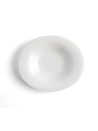 Plato Hondo Ariane A'bordo Cerámica Blanco (Ø 29 cm) (6 Unidades)