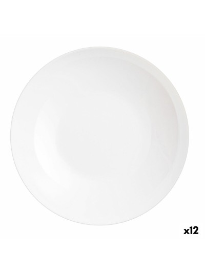 Plato Llano Luminarc Friends Time Blanco Vidrio Ø 26 cm Multiusos (12 Unidades)