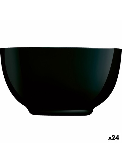 Bol Luminarc Diwali Noir Negro Vidrio Vidrio templado 14,5 cm (24 Unidades)