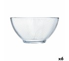 Bowl Luminarc Stripy Breakfast Transparent Glass (500 ml) (6 Units)
