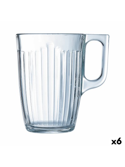 Tasse Luminarc Nuevo Petit-déjeuner Transparent verre (320 ml) (6 Unités)