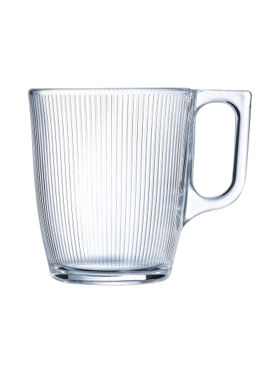 Tasse Luminarc Stripy Petit-déjeuner Transparent verre (250 ml) (6 Unités)