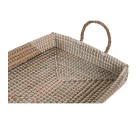 Jeux de plateaux DKD Home Decor Jaune Naturel 48 x 38 x 15 cm 52 x 38 x 15 cm (2 Unités)