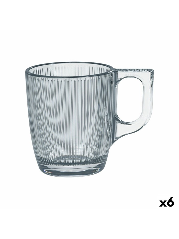 Taza Luminarc Stripy Transparente Vidrio 90 ml (6 Unidades)