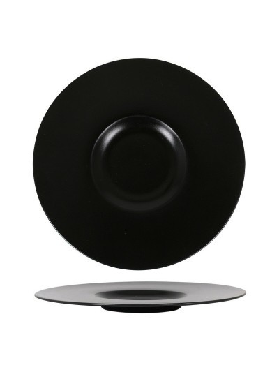 Plato Llano Neat Porcelana Negro (Ø 30 cm)