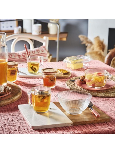 Taza Luminarc Stripy Transparente Vidrio 90 ml (6 Unidades)